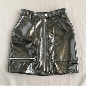 Black patent Urban Outfitters skirt